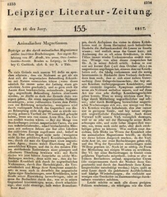 Leipziger Literaturzeitung Montag 16. Juni 1817