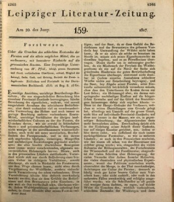 Leipziger Literaturzeitung Freitag 20. Juni 1817