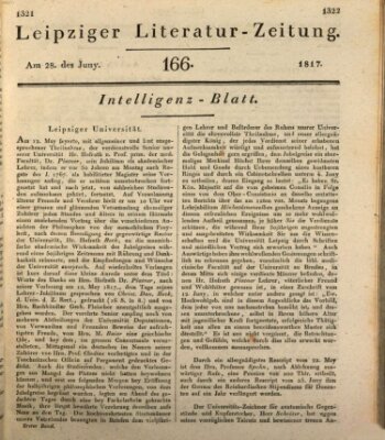 Leipziger Literaturzeitung Samstag 28. Juni 1817