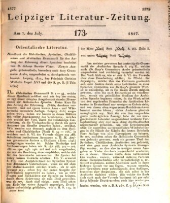 Leipziger Literaturzeitung Montag 7. Juli 1817