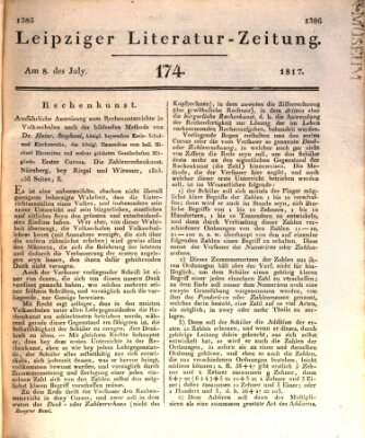 Leipziger Literaturzeitung Dienstag 8. Juli 1817