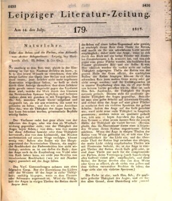 Leipziger Literaturzeitung Montag 14. Juli 1817