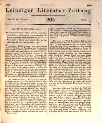 Leipziger Literaturzeitung Freitag 8. August 1817