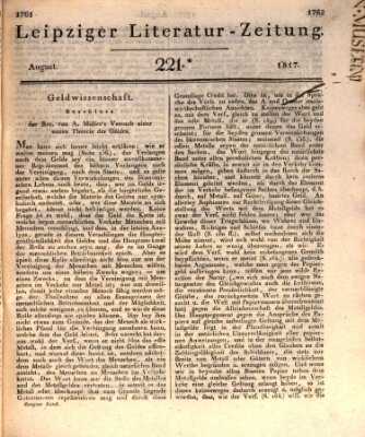 Leipziger Literaturzeitung Freitag 29. August 1817