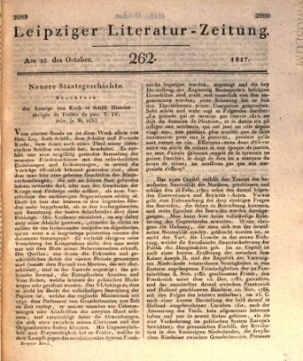 Leipziger Literaturzeitung Donnerstag 16. Oktober 1817