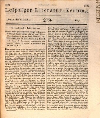 Leipziger Literaturzeitung Montag 3. November 1817