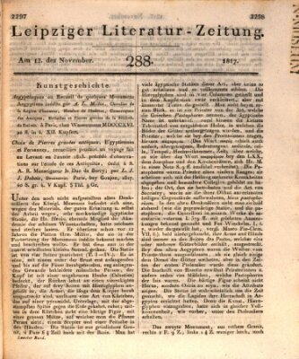 Leipziger Literaturzeitung Mittwoch 12. November 1817