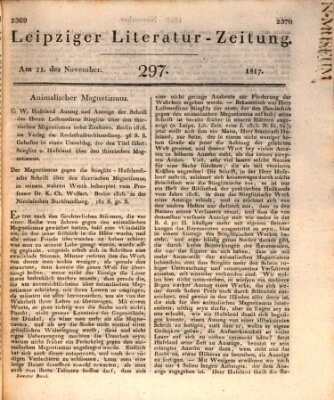 Leipziger Literaturzeitung Freitag 21. November 1817