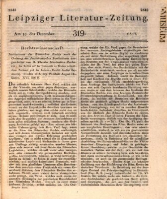 Leipziger Literaturzeitung Dienstag 16. Dezember 1817