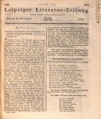 Leipziger Literaturzeitung Freitag 19. Dezember 1817