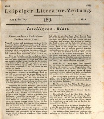 Leipziger Literaturzeitung Samstag 4. Juli 1818