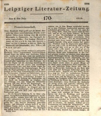 Leipziger Literaturzeitung Montag 6. Juli 1818