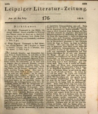 Leipziger Literaturzeitung Montag 13. Juli 1818