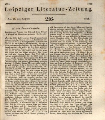 Leipziger Literaturzeitung Freitag 28. August 1818