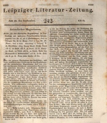 Leipziger Literaturzeitung Montag 28. September 1818