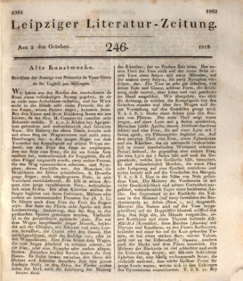 Leipziger Literaturzeitung Freitag 2. Oktober 1818