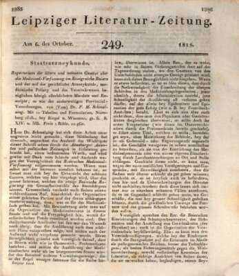 Leipziger Literaturzeitung Dienstag 6. Oktober 1818