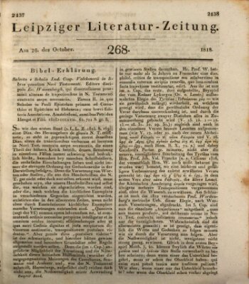 Leipziger Literaturzeitung Montag 26. Oktober 1818