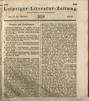 Leipziger Literaturzeitung Dienstag 27. Oktober 1818