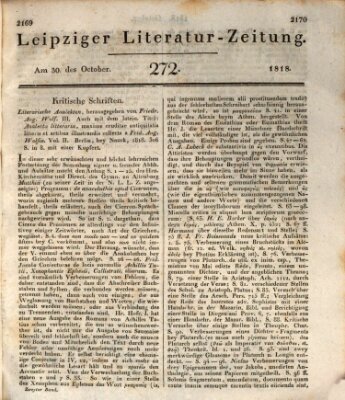 Leipziger Literaturzeitung Freitag 30. Oktober 1818