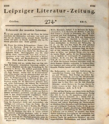 Leipziger Literaturzeitung Samstag 31. Oktober 1818