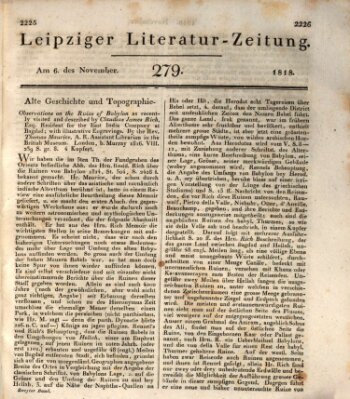 Leipziger Literaturzeitung Freitag 6. November 1818