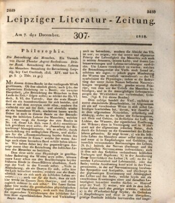 Leipziger Literaturzeitung Montag 7. Dezember 1818