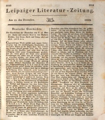 Leipziger Literaturzeitung Dienstag 15. Dezember 1818