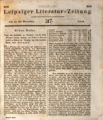 Leipziger Literaturzeitung Donnerstag 17. Dezember 1818