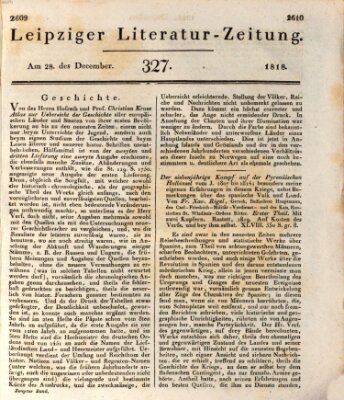 Leipziger Literaturzeitung Montag 28. Dezember 1818