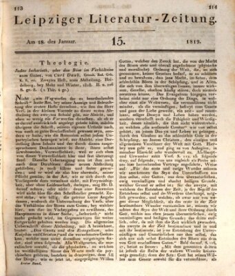 Leipziger Literaturzeitung Montag 18. Januar 1819