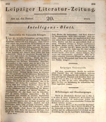 Leipziger Literaturzeitung Samstag 23. Januar 1819