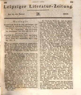 Leipziger Literaturzeitung Montag 25. Januar 1819