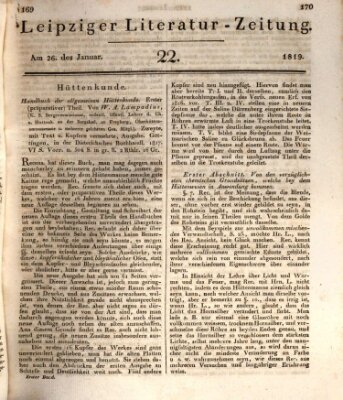 Leipziger Literaturzeitung Dienstag 26. Januar 1819