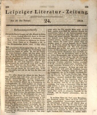 Leipziger Literaturzeitung Donnerstag 28. Januar 1819