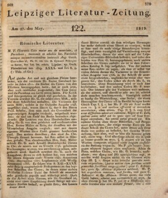 Leipziger Literaturzeitung Montag 17. Mai 1819