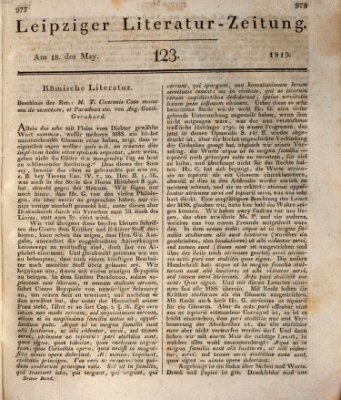 Leipziger Literaturzeitung Dienstag 18. Mai 1819