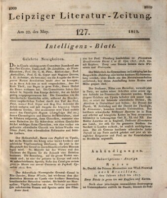 Leipziger Literaturzeitung Samstag 22. Mai 1819