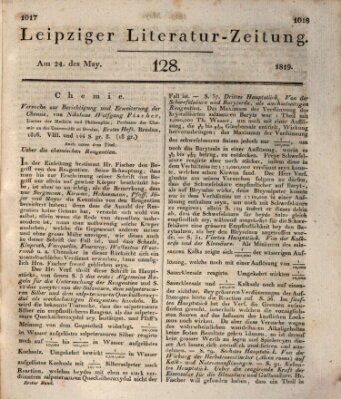 Leipziger Literaturzeitung Montag 24. Mai 1819