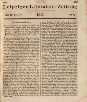 Leipziger Literaturzeitung Freitag 28. Mai 1819