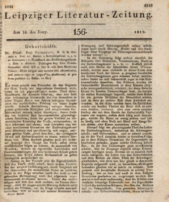 Leipziger Literaturzeitung Donnerstag 24. Juni 1819