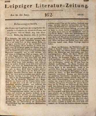 Leipziger Literaturzeitung Mittwoch 30. Juni 1819