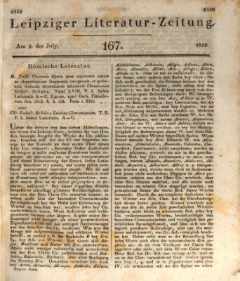 Leipziger Literaturzeitung Dienstag 6. Juli 1819