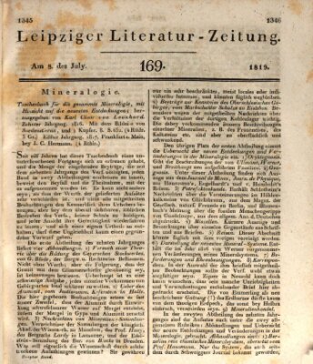 Leipziger Literaturzeitung Donnerstag 8. Juli 1819