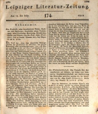 Leipziger Literaturzeitung Dienstag 13. Juli 1819