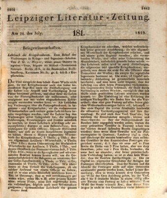 Leipziger Literaturzeitung Mittwoch 21. Juli 1819