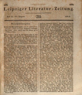 Leipziger Literaturzeitung Mittwoch 25. August 1819