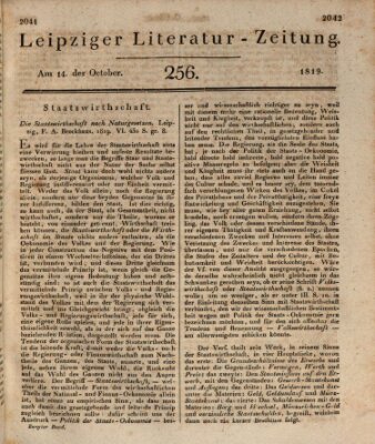 Leipziger Literaturzeitung Donnerstag 14. Oktober 1819