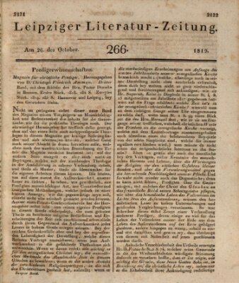 Leipziger Literaturzeitung Dienstag 26. Oktober 1819