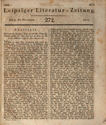 Leipziger Literaturzeitung Dienstag 2. November 1819